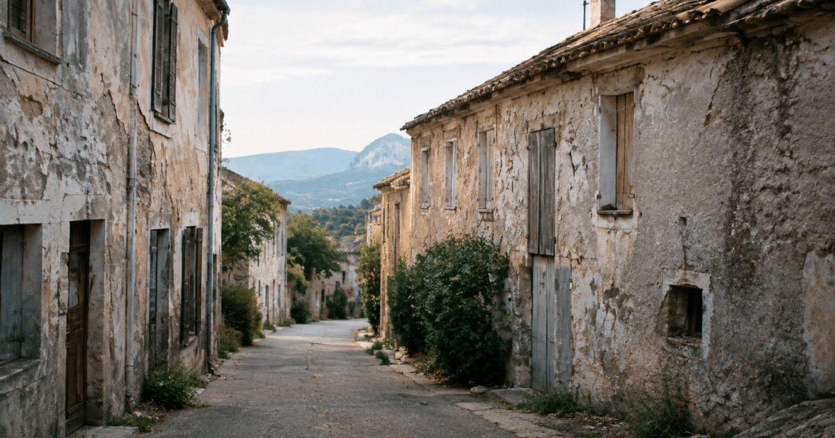 rue desertes batiments negliges roqubrune argens