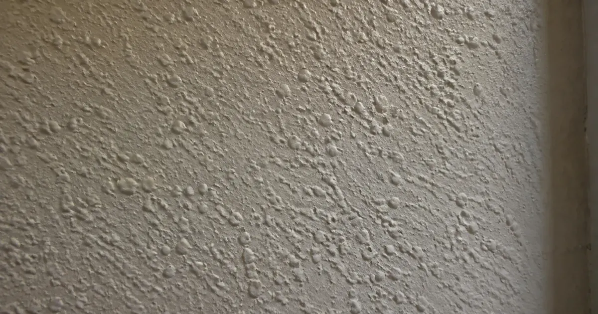 Mur recouvert bosses texture granuleuse visible